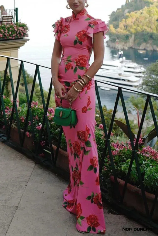 Non Duality | Elegant Rose Dress