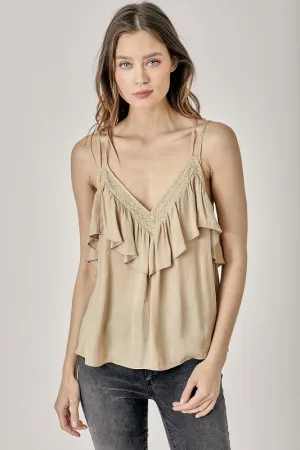*Online Exclusive* Ruffle Cami Top (Multiple Colors)