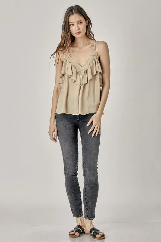 *Online Exclusive* Ruffle Cami Top (Multiple Colors)
