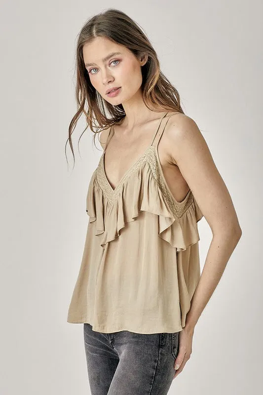 *Online Exclusive* Ruffle Cami Top (Multiple Colors)