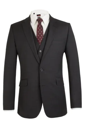 Plain Classic Fit Suit Jacket - Charcoal