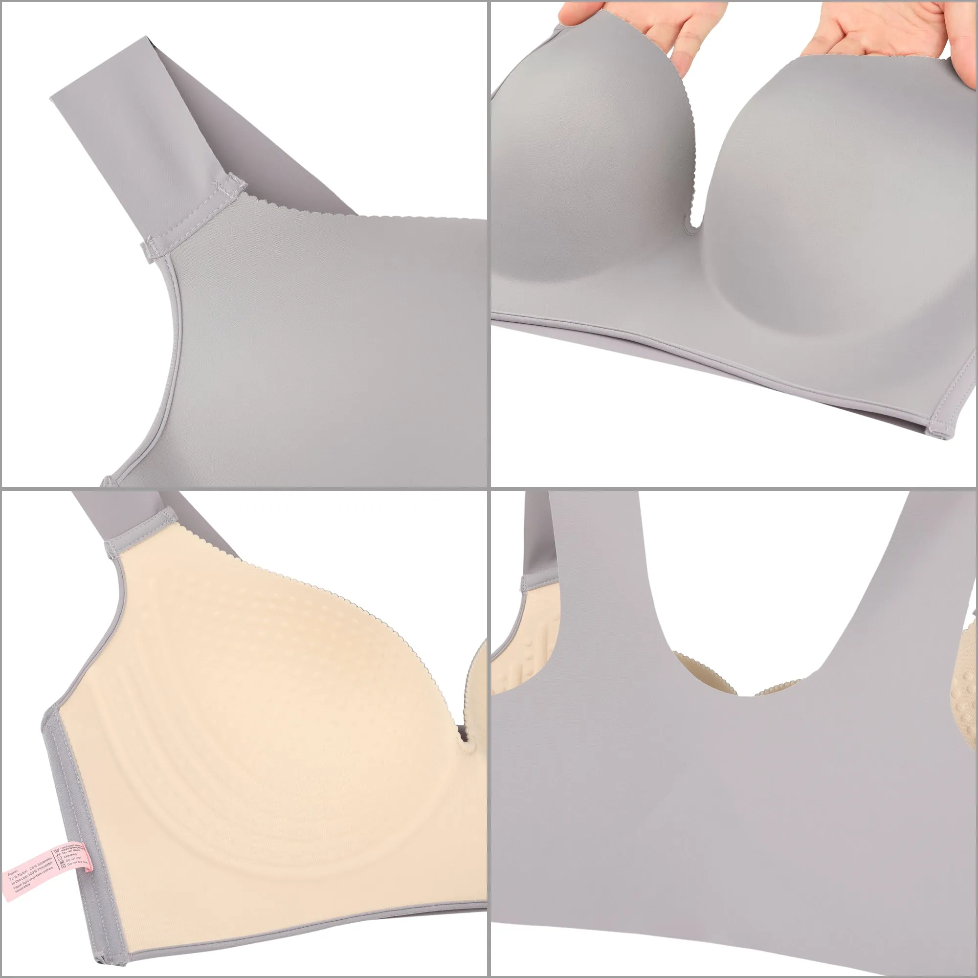 Plus Size Bras for Women Full Figure Camisole Seamless Original Wirefree Support Bra