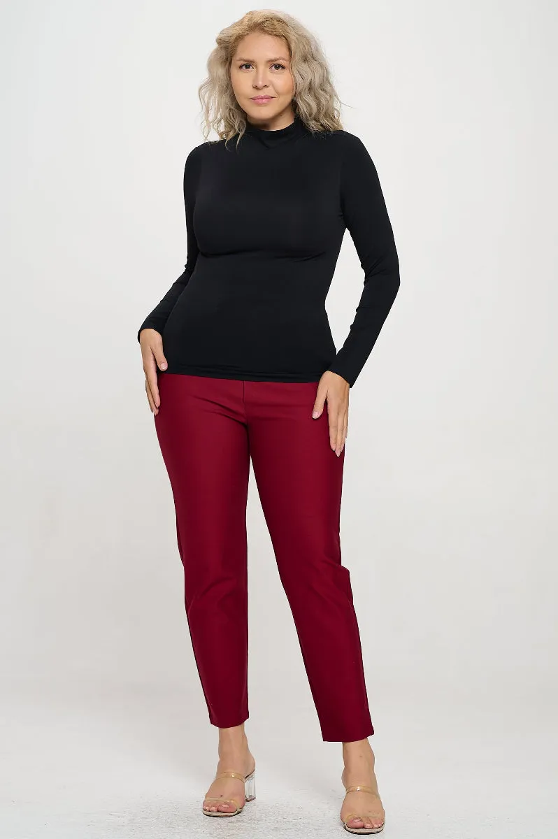 Plus Size Stretch Slim Fit Ponte Pants