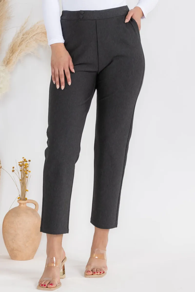 Plus Size Stretch Slim Fit Ponte Pants