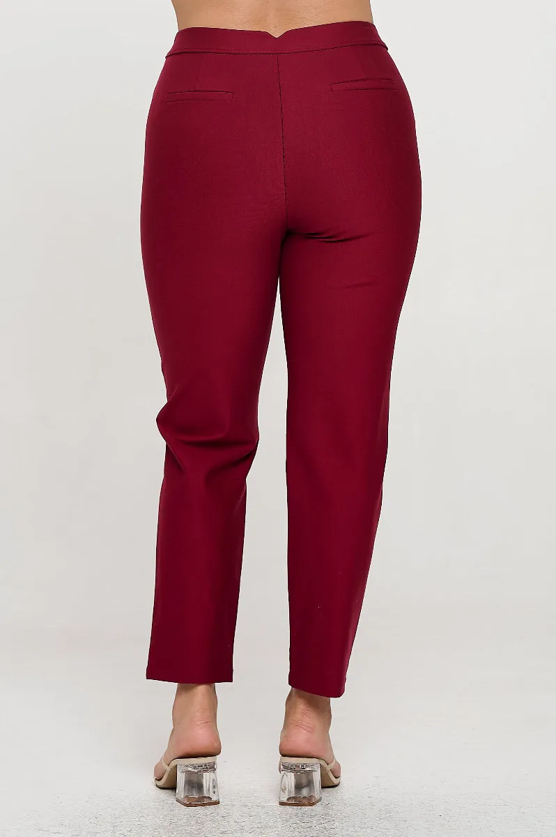 Plus Size Stretch Slim Fit Ponte Pants