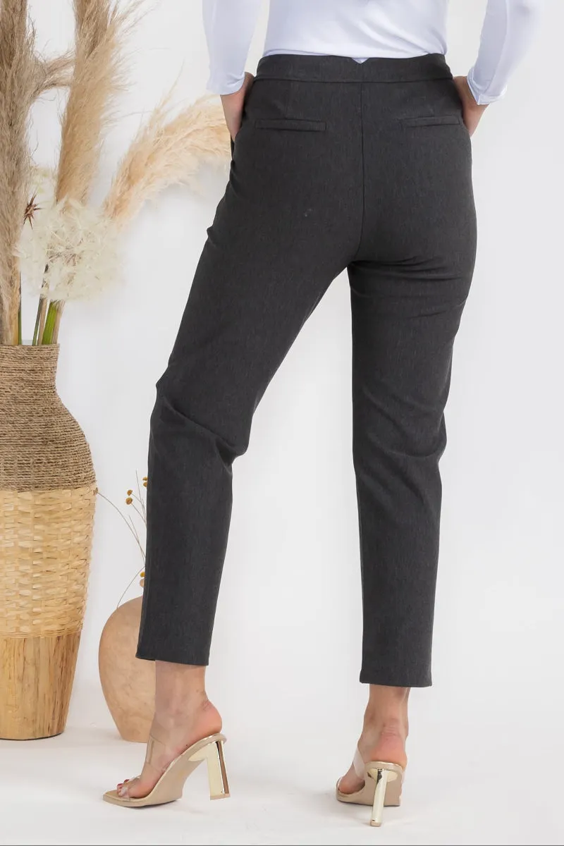 Plus Size Stretch Slim Fit Ponte Pants