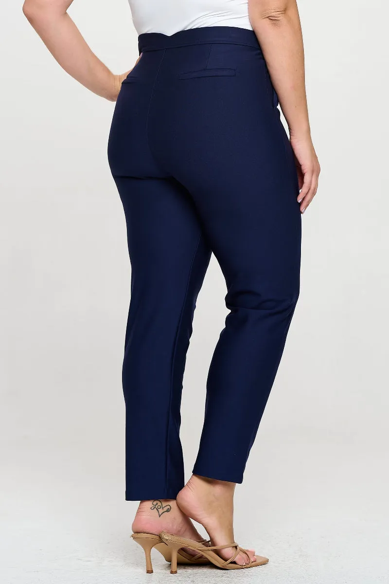 Plus Size Stretch Slim Fit Ponte Pants