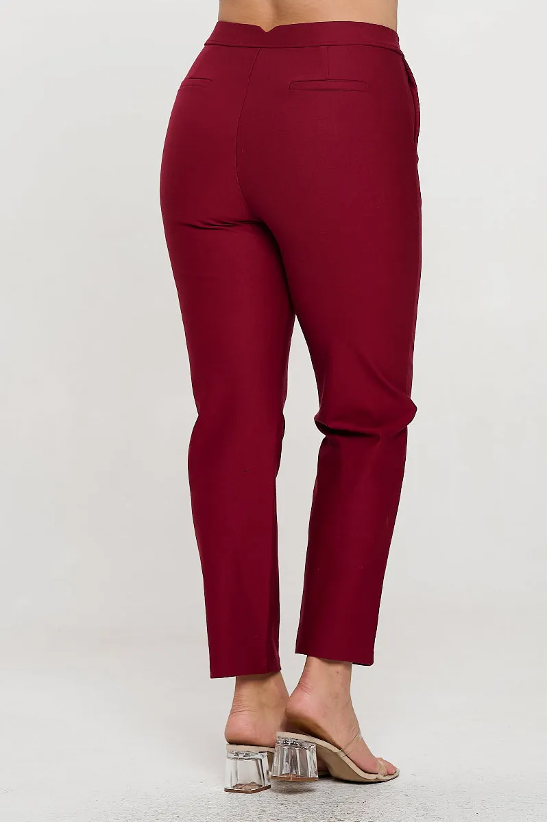 Plus Size Stretch Slim Fit Ponte Pants