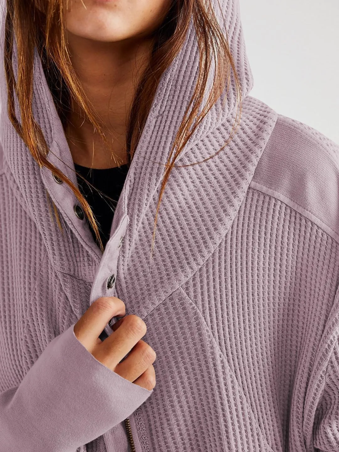 Plustrong Womens Waffle Knit Jackets Zip Up Hoodie Jacket Long Sleeve Cropped Hoodie