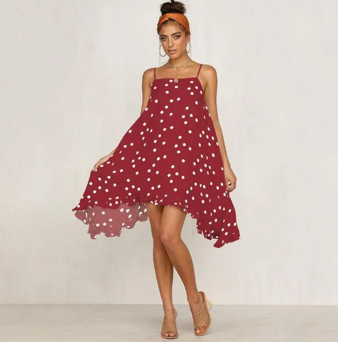 Polka Dot Print Elegant Women Dress