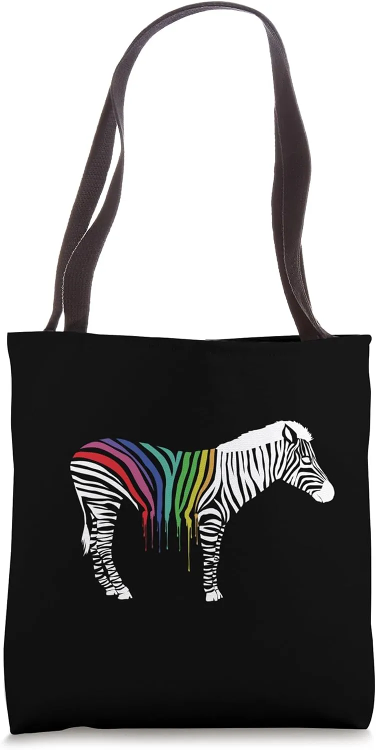 Rainbow Pride Zebra Adult Gay Party Lesbian Queer CSD LGBT Tote Bag