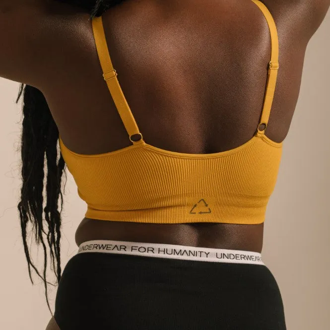 Recycled Wireless Bra DD  - Gold