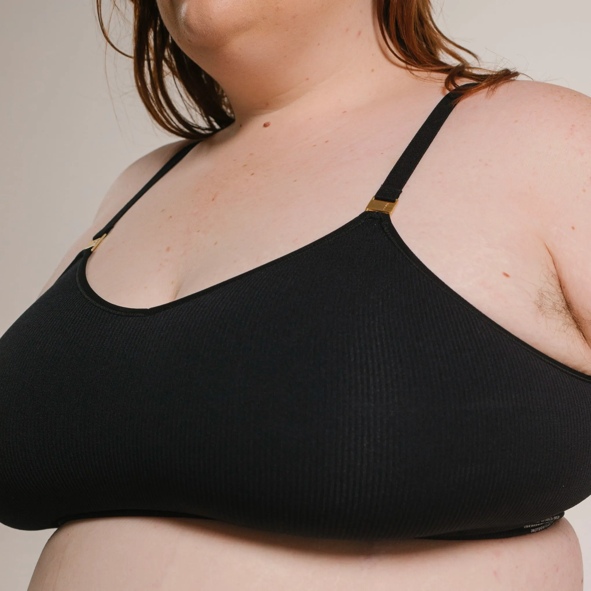 Recycled Wireless Bra H  - Black