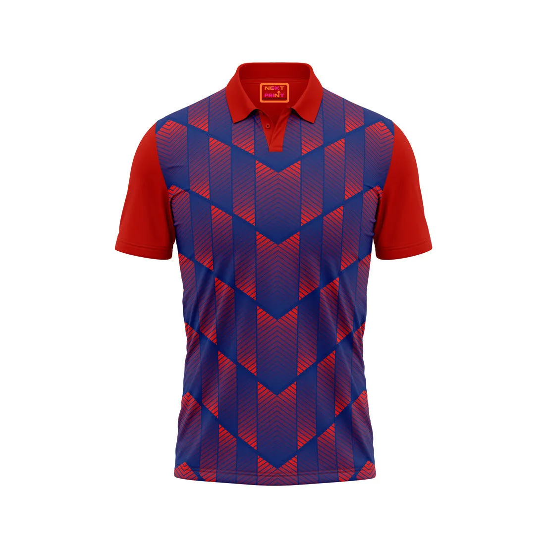 Red Polo Neck Half Sleeve T Shirt Nextprint M184