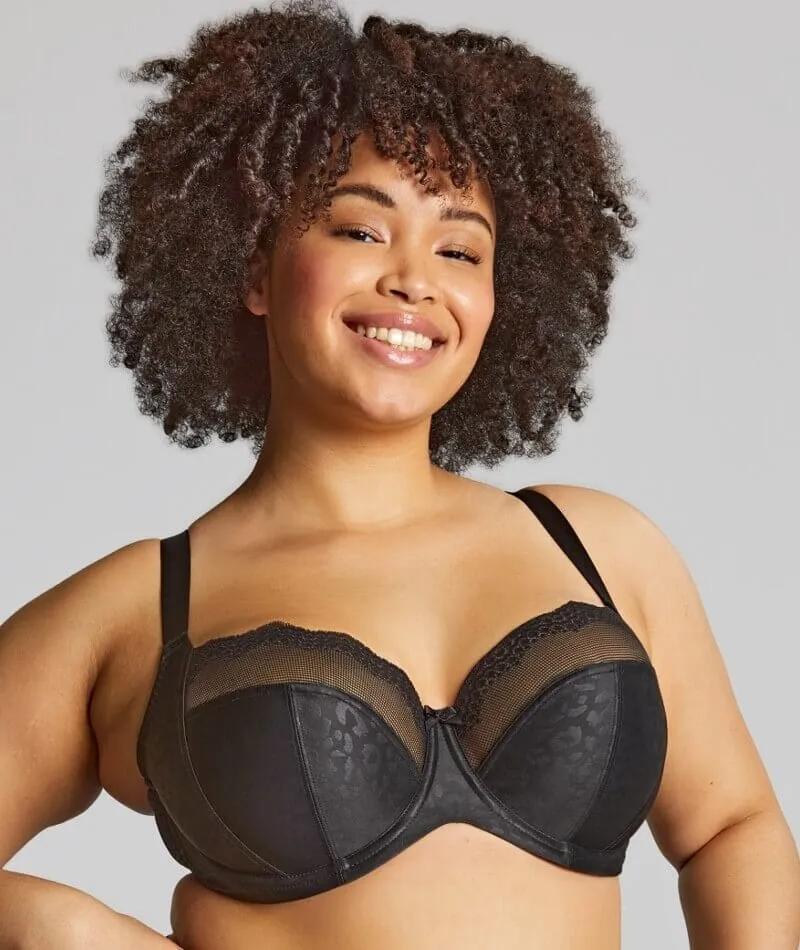 Sculptresse Esme Underwired Balconnet Bra - Black Animal