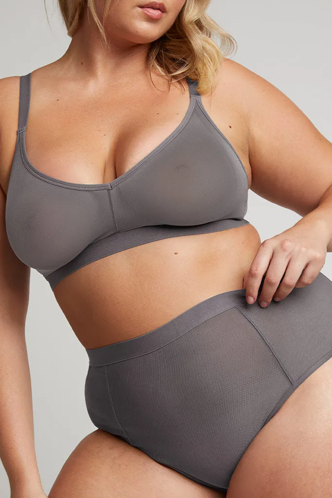 Sieve Non-Wire Bra in Graphite