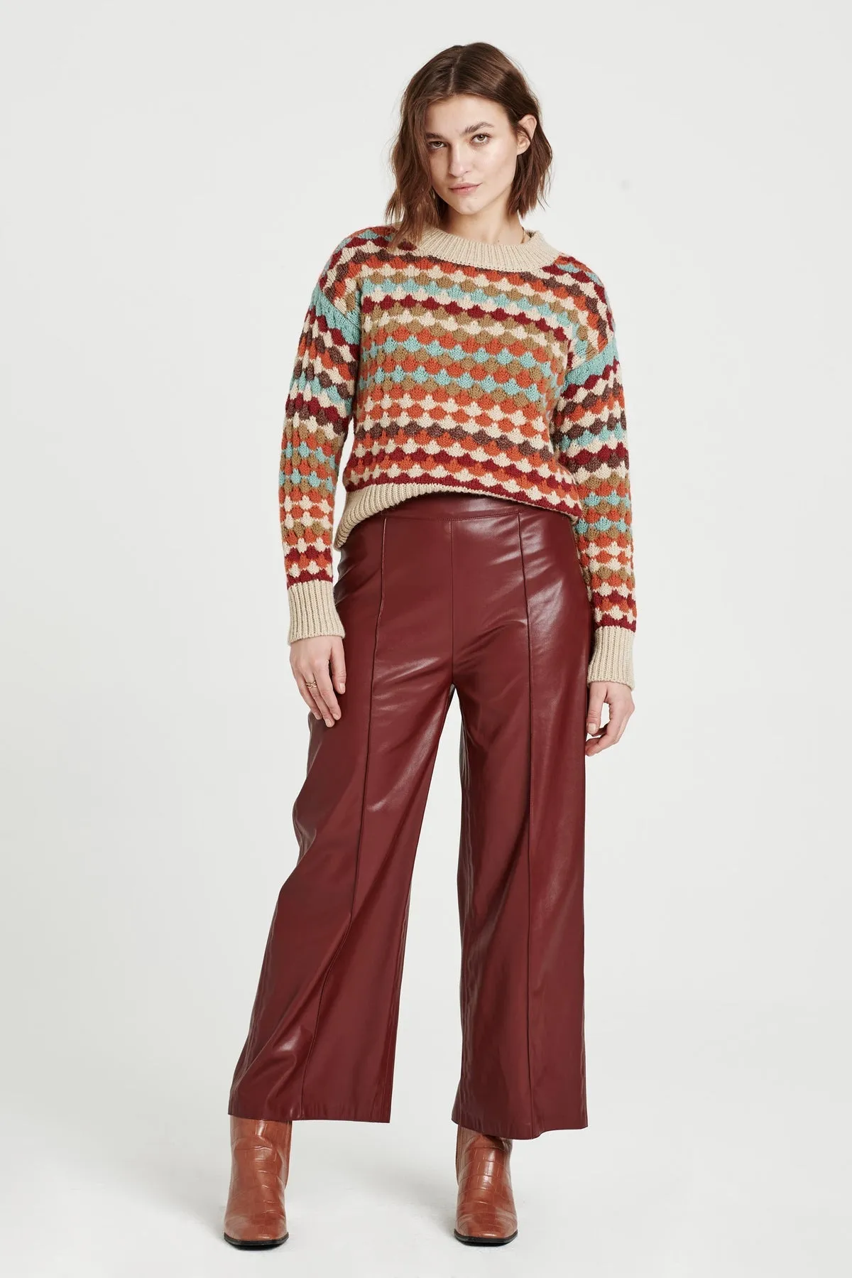 Sparkle Wide Leg Cropped Pant