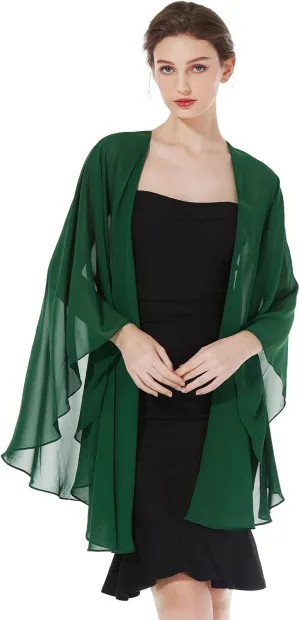 Summer Shawls and Wraps for Women Evening Dresses Bridal Wedding Lightweight Party Travel Chiffon Scarf