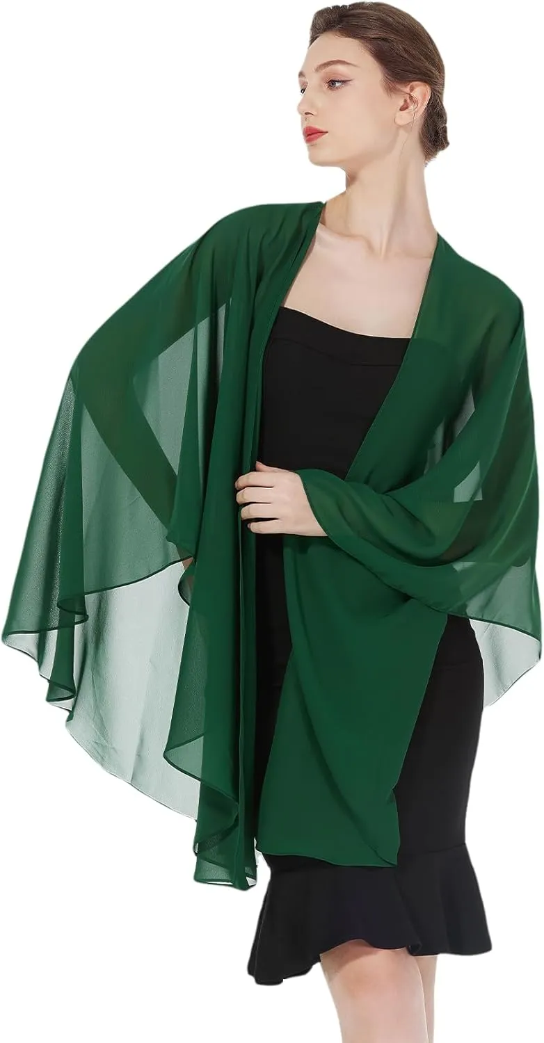 Summer Shawls and Wraps for Women Evening Dresses Bridal Wedding Lightweight Party Travel Chiffon Scarf