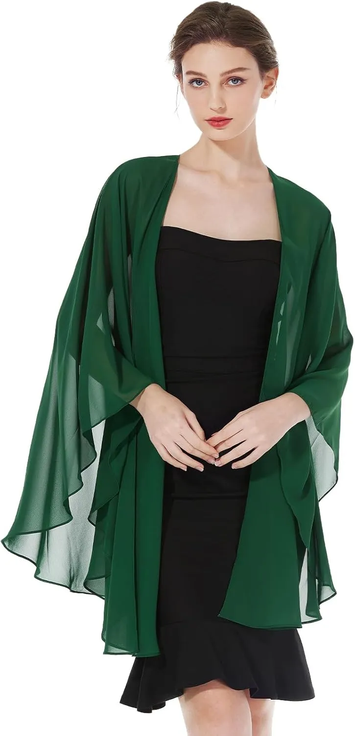 Summer Shawls and Wraps for Women Evening Dresses Bridal Wedding Lightweight Party Travel Chiffon Scarf