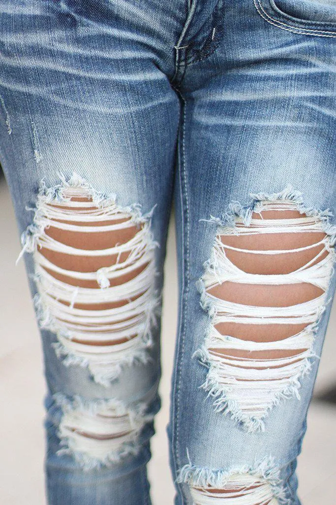 Super Destroyed Skinny Jeans
