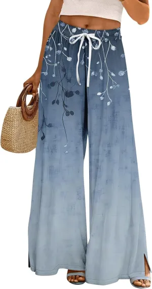 Travel Pants Women Relaxed Fit Baggy 2025 Casual Dressy Palazzo High Waist Trendy Trousers