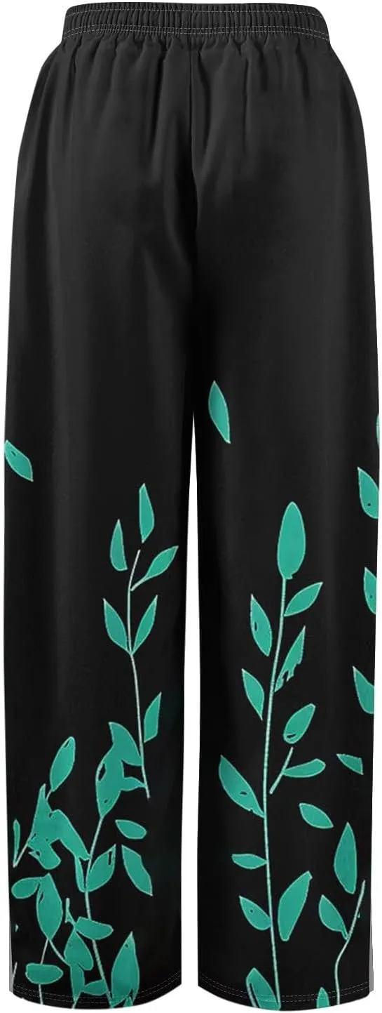 Travel Pants Women Relaxed Fit Baggy 2025 Casual Dressy Palazzo High Waist Trendy Trousers