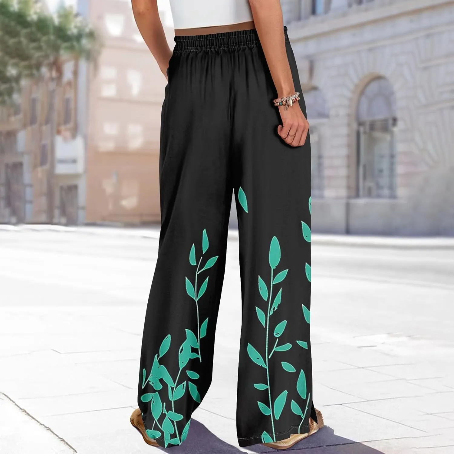 Travel Pants Women Relaxed Fit Baggy 2025 Casual Dressy Palazzo High Waist Trendy Trousers