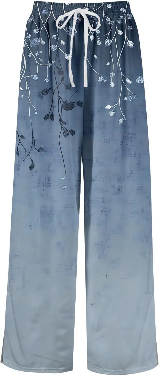 Travel Pants Women Relaxed Fit Baggy 2025 Casual Dressy Palazzo High Waist Trendy Trousers