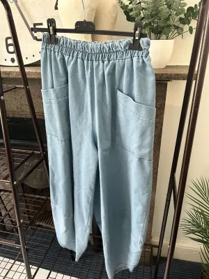 Vienna Denim Cropped Elasticated Waist Trouser