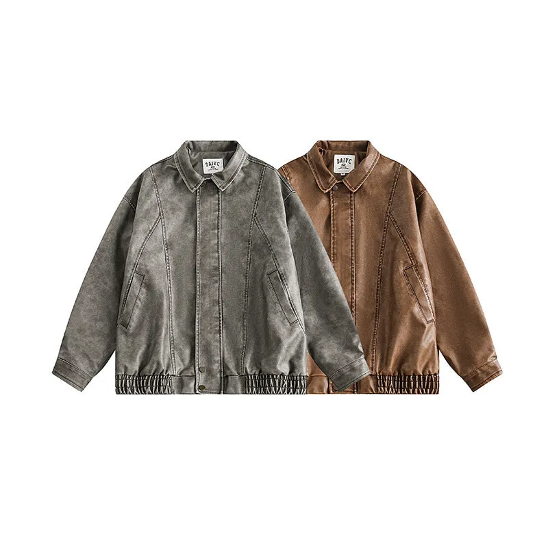 Washed Distressed Japanese Style Jacket