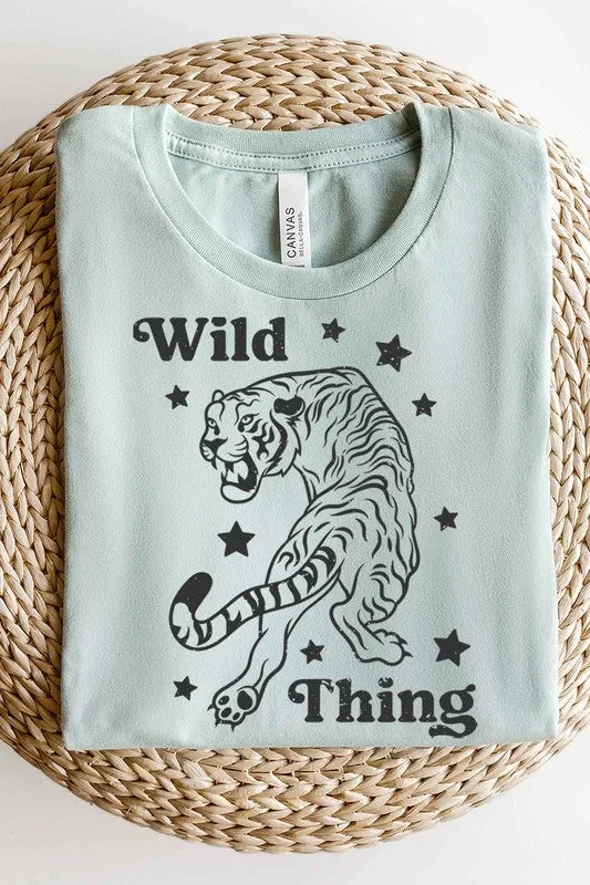 WILD TIGER STAR GRAPHIC T SHIRT