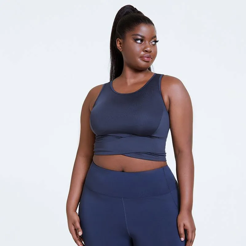 Women Plus Size Sport Bra Wireless Beauty Back Bounce Control Breathable Sport Bra Yoga Workout Fitness