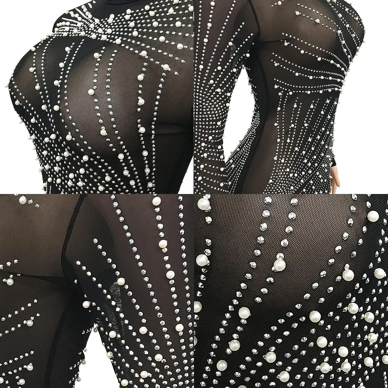 Women Sexy Hot Drilling Process Sexy Dress Party Club Night Dress