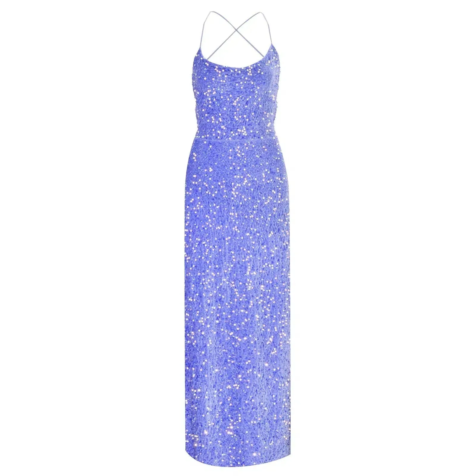 Women's Elegant Backless Sequined Dress