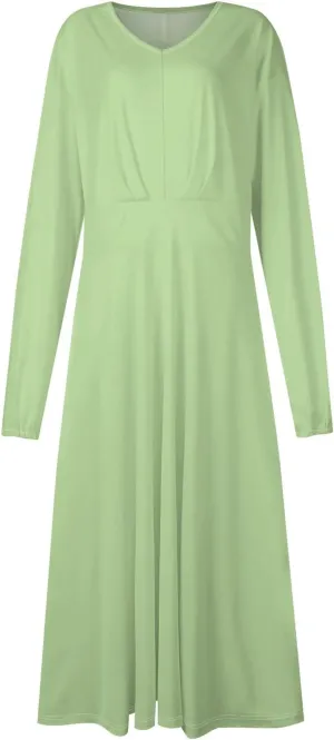 Womens Fall/Winter Dresses Long Sleeve V Neck Dresses Elegant Dresses Trendy Printed Dresses Dresses for Women