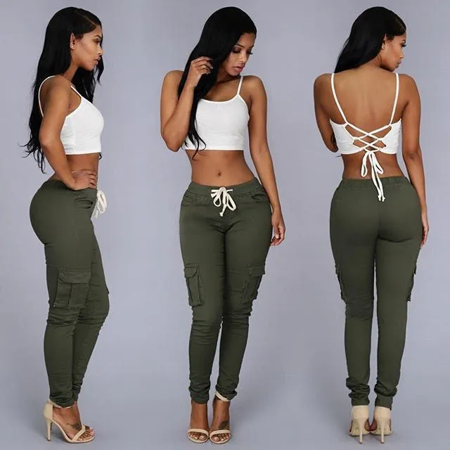 Women's Multi Pockets Casual Trouser - GlamzLife