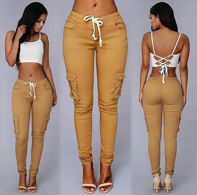 Women's Multi Pockets Casual Trouser - GlamzLife