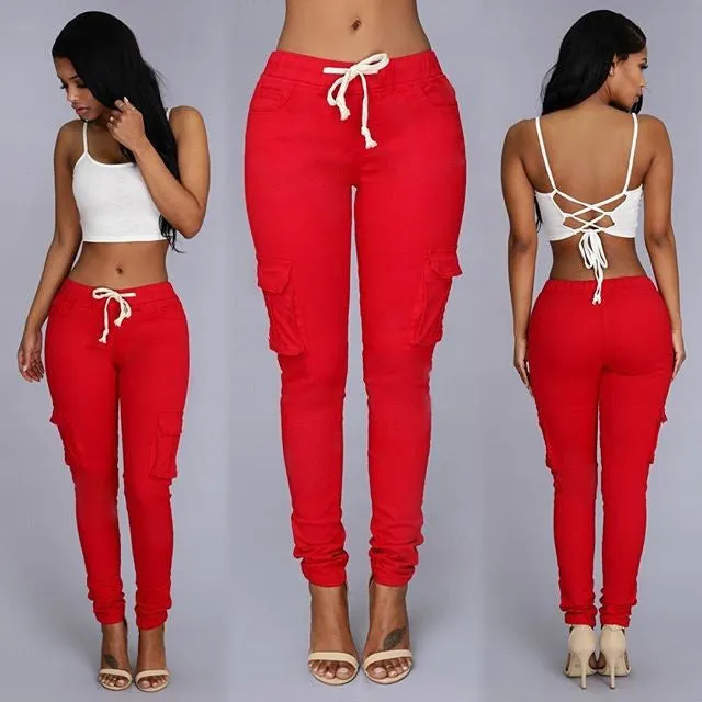 Women's Multi Pockets Casual Trouser - GlamzLife
