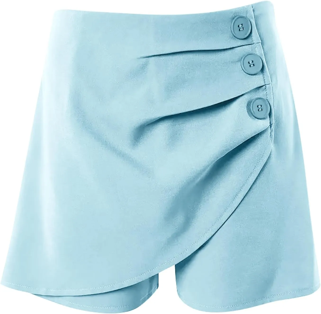Women's Pleated Skirts Shorts Classic Slim Fit Side Button High Waisted Athletic Shorts Trendy Casual Tennis Shirts