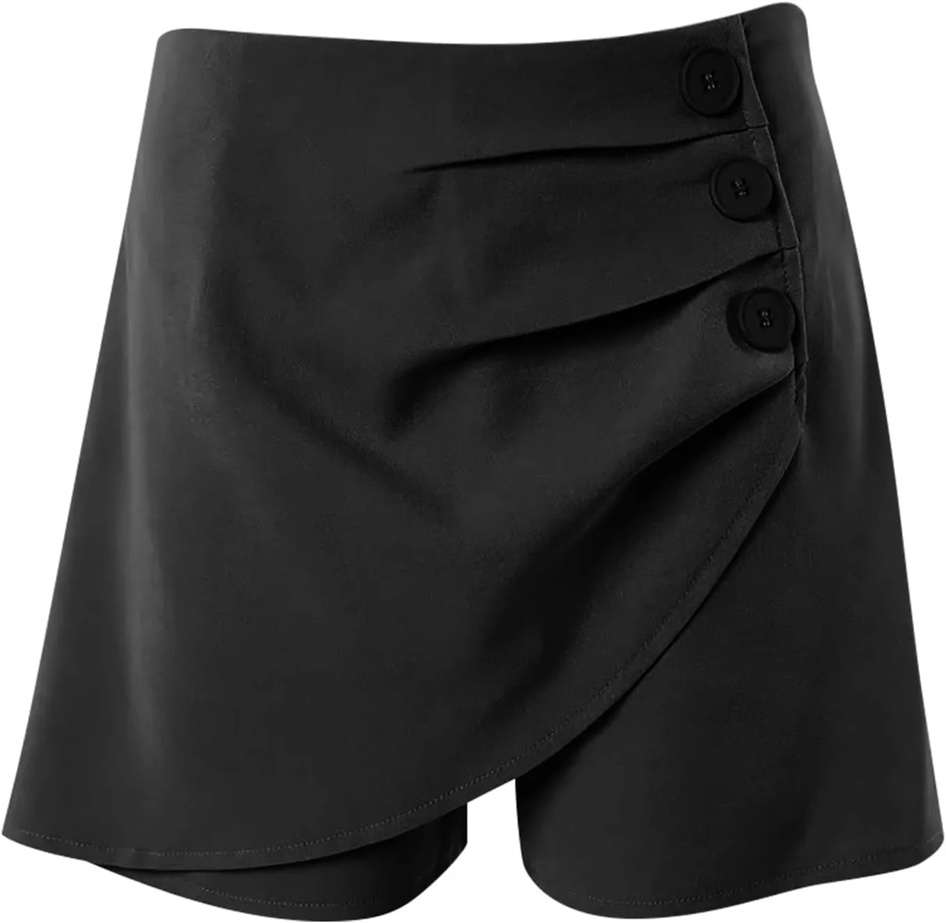 Women's Pleated Skirts Shorts Classic Slim Fit Side Button High Waisted Athletic Shorts Trendy Casual Tennis Shirts