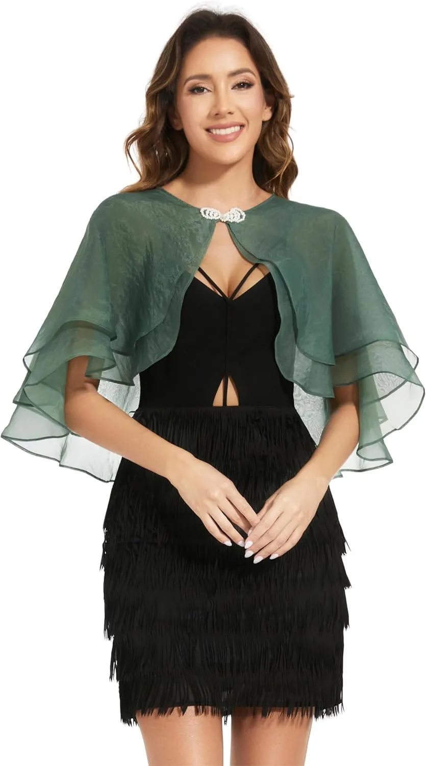 Women's Sheer Tencel Shawls and Wraps for Evening Dresses Soft Wedding Cape Lightweight Bridesmaid Scarves Cover Up