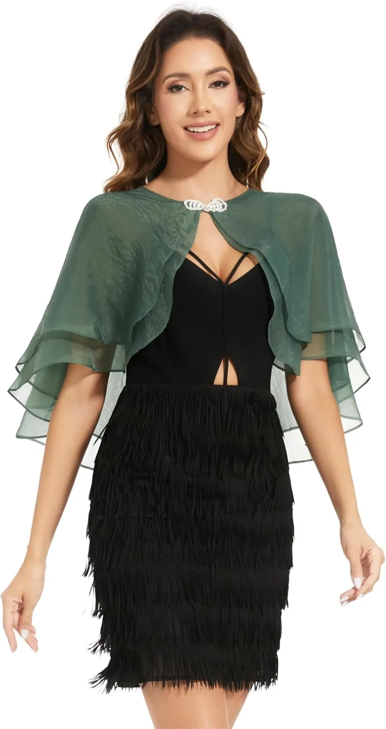 Women's Sheer Tencel Shawls and Wraps for Evening Dresses Soft Wedding Cape Lightweight Bridesmaid Scarves Cover Up