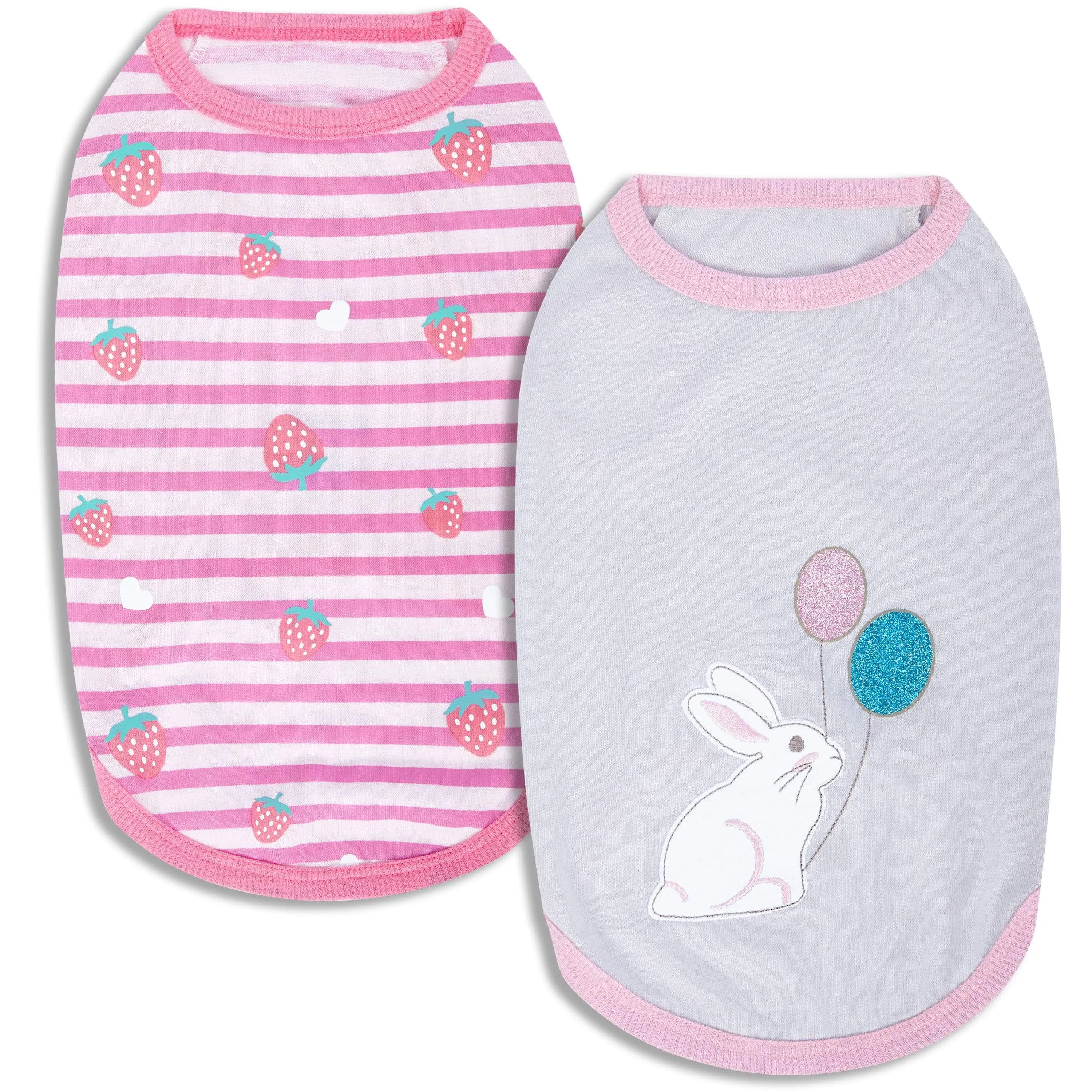Wonderland Dog T-Shirts, 2 Pack for Spring Adventures