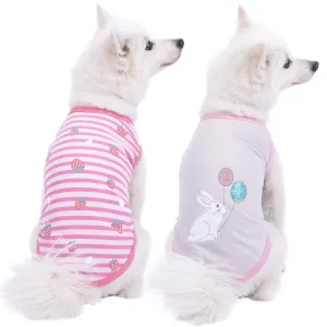 Wonderland Dog T-Shirts, 2 Pack for Spring Adventures