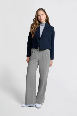 Woven trousers with wide legs, pockets and pleat details