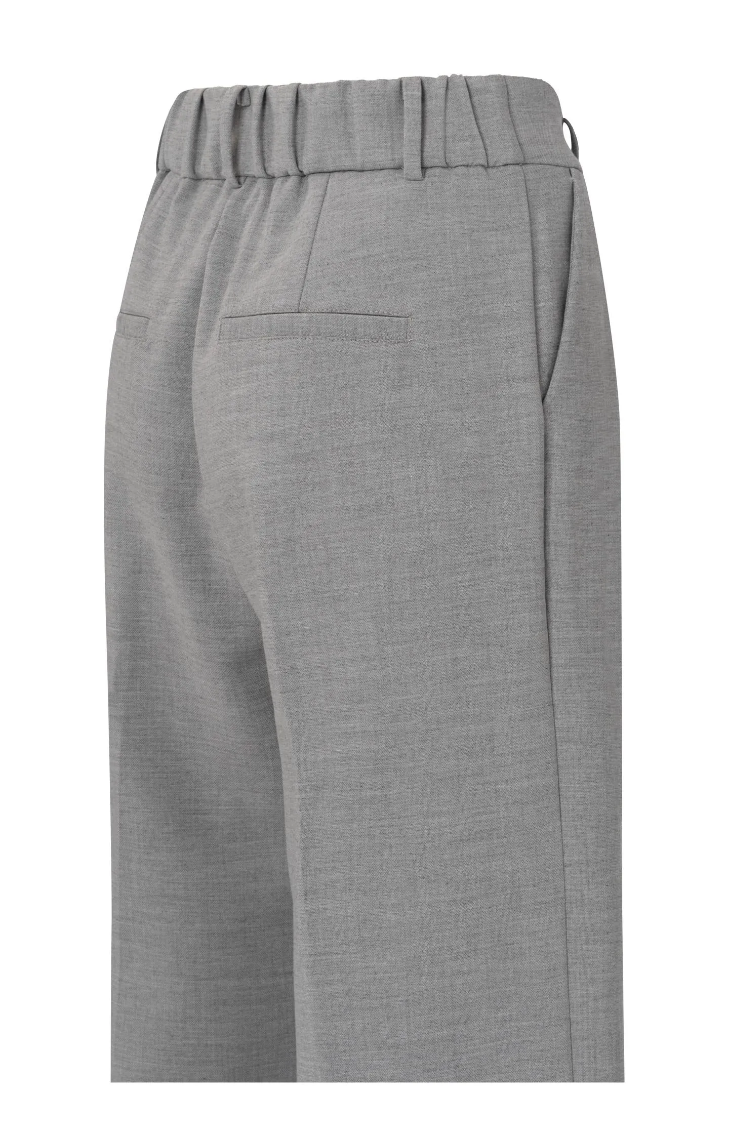 Woven trousers with wide legs, pockets and pleat details